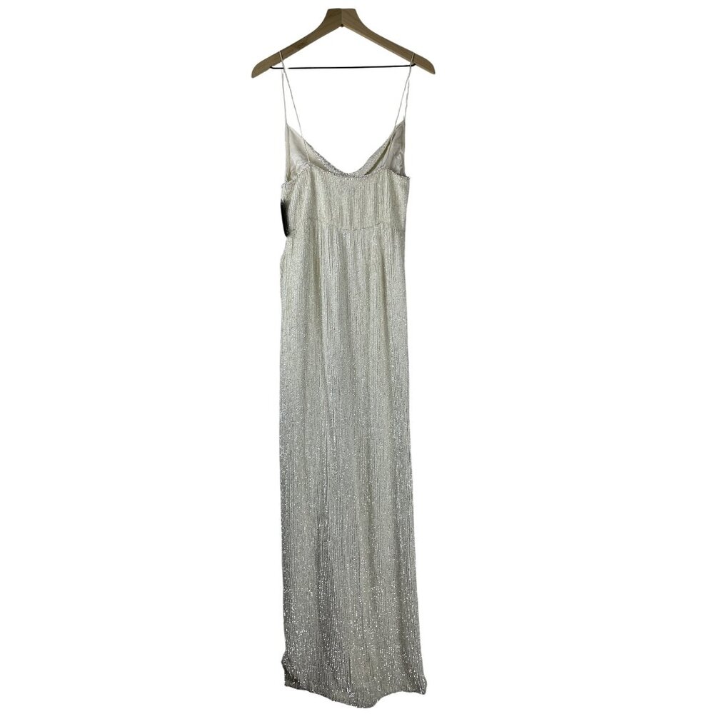 Retrofete Katya Sequin Side Slit Cowl Evening Bridal Gown Womens Medium Moonglow - Picture 10 of 13